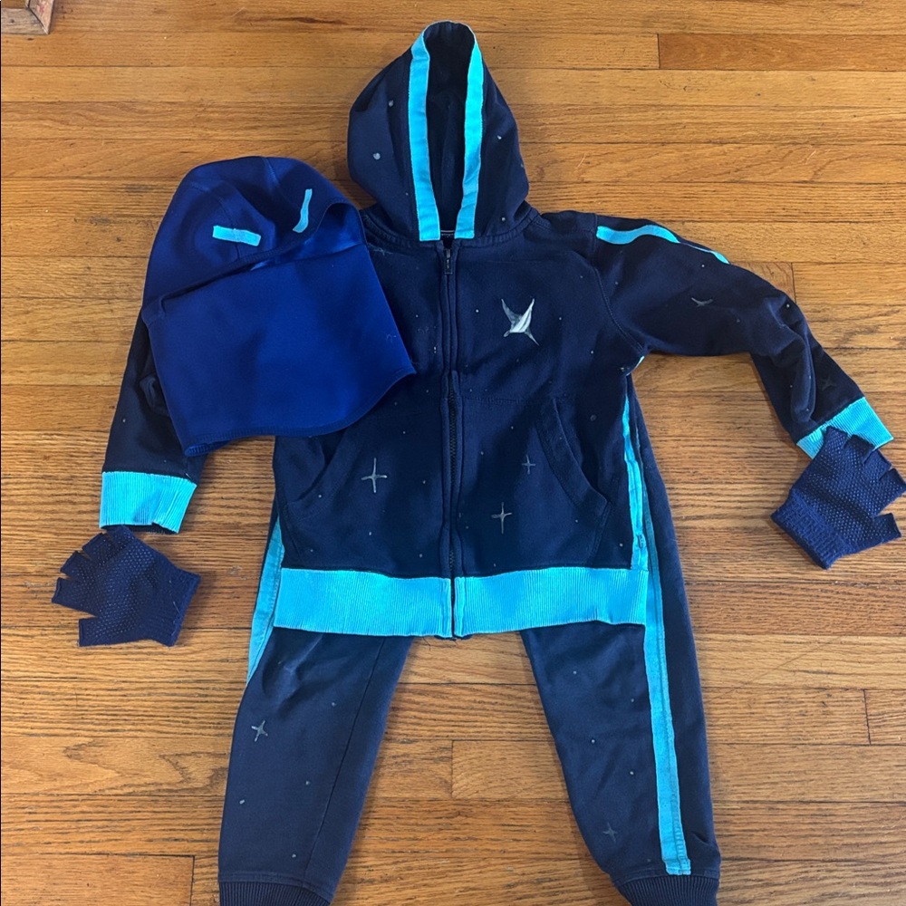 Boy’s size 6 PJ masks Night Ninja hand painted sweatsuit costume